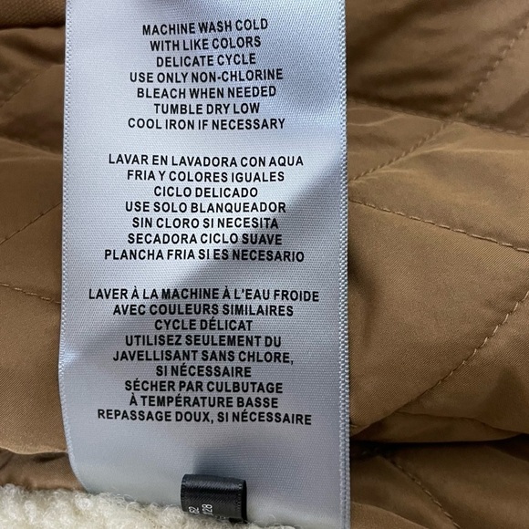 Levi's Military Mens Sherpa Lined Hooded Midweight Work Jacket Size Small Brown - Picture 10 of 11